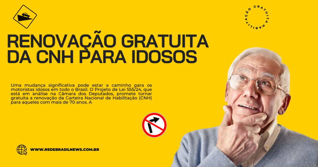 Uma mudança significativa pode estar a caminho para os motoristas idosos em todo o Brasil. O Projeto de Lei 555/24, que está em análise na Câmara dos Deputados, promete tornar gratuita a renovação da Carteira Nacional de Habilitação (CNH) para aqueles com mais de 70 anos.